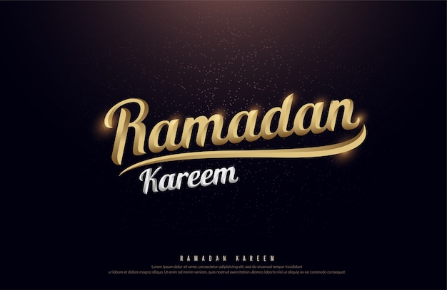 Ramadan Kareem Golden Logo