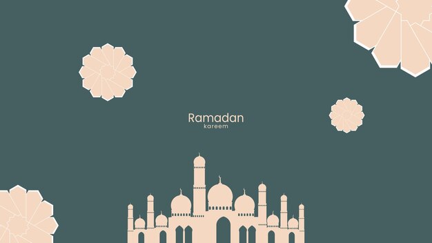 Plik wektorowy ramadan kareem ilustracja wektorowa święto ramadanu świętowanie tło wyizolowane na zielono