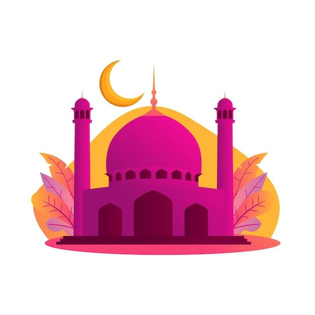 Ramadan Kareem Ilustracja Z Meczetem