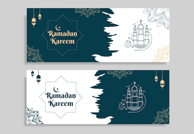 Plik wektorowy ramadan kareem islamic social media design template (szablon projektowania mediów społecznościowych)