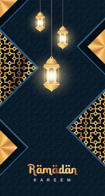 Ramadan Kareem Islamska Karta Z Pozdrowieniami Tło Ramadan Kartkę Z życzeniami Ilustracja Wektorowa
