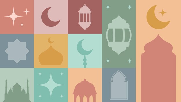 Ramadan Kareem Islamska Kartka Powitalna