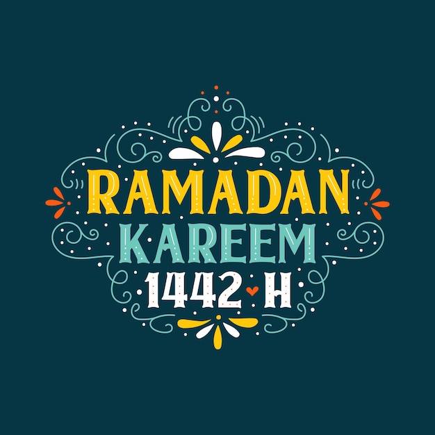 Ramadan Kareem Islamska Typografia świętego Miesiąca