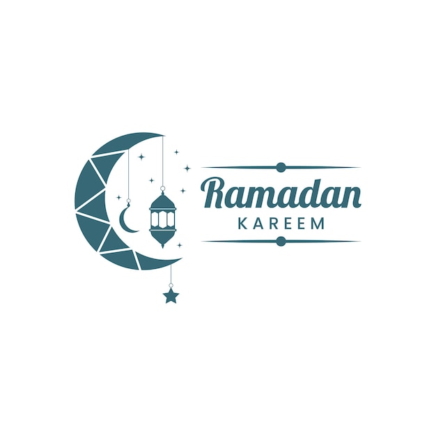 Ramadan Kareem Islamski Meczet Logo Projektowanie Wektor