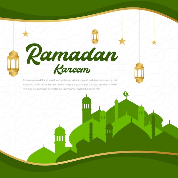 Ramadan Kareem Islamski Projekt Transparentu Z Arabskim Stylem I Arabskim Wzorem Tła