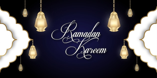 Ramadan Kareem Islamski Social Media Projekt Transparent Tło