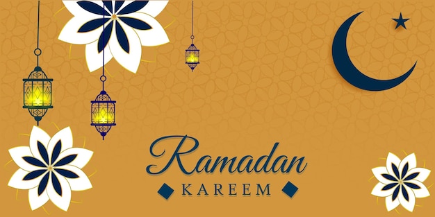 Plik wektorowy ramadan kareem islamski styl i eid dekoracyjne ilustracje banerów