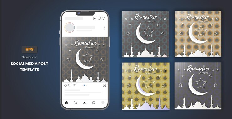Ramadan kareem kolekcja postów na instagramie