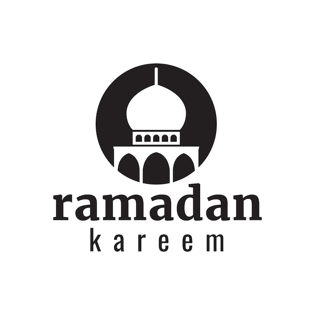Ramadan Kareem Kultura Muzułmańska Obchody Miesiąca Religijne Logo Projekt Streszczenie Wektor Ilustracja