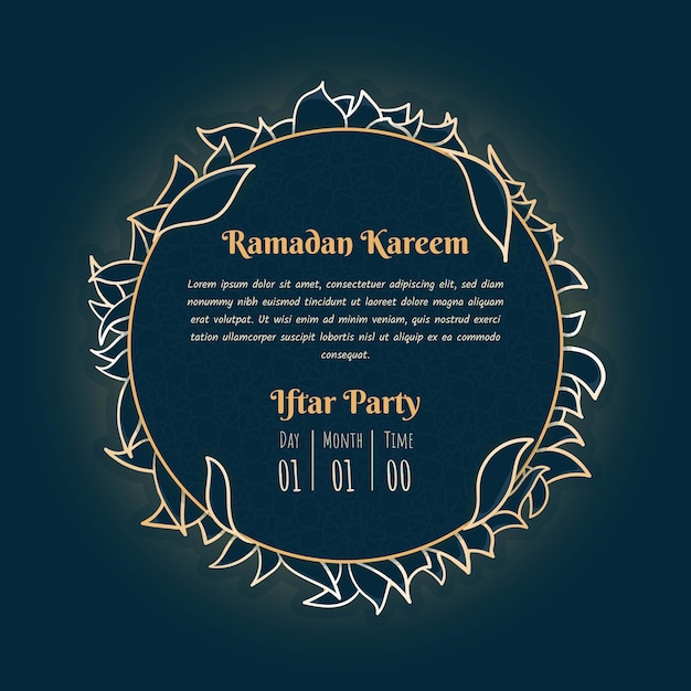 Ramadan Kareem Lub Eid Mubarak Szablon Tła W Projektowaniu Grafiki Liniowej