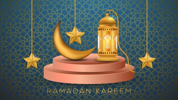 Plik wektorowy ramadan kareem luksusowe tło social media post design szablon