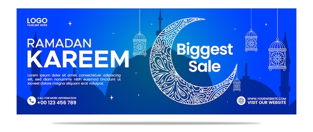 Ramadan Kareem Największa Sprzedaż Oferta Szablon Postu W Mediach Społecznościowych