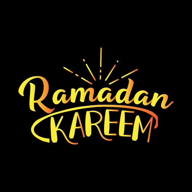 Ramadan Kareem napis typografii na koszulce