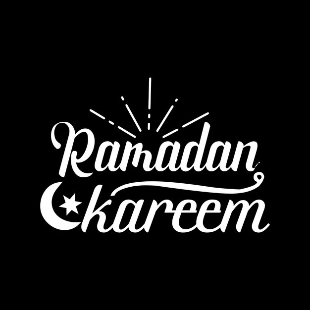 Ramadan Kareem napis typografii na koszulce