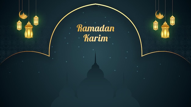 Ramadan Kareem Piękny Projekt Szablonu Tła