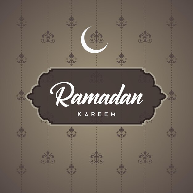 Ramadan Kareem pozdrowienia tło Islamska z arabskim wzorem