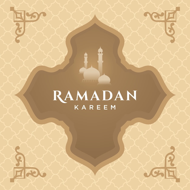 Ramadan Kareem pozdrowienia tło Islamska z arabskim wzorem