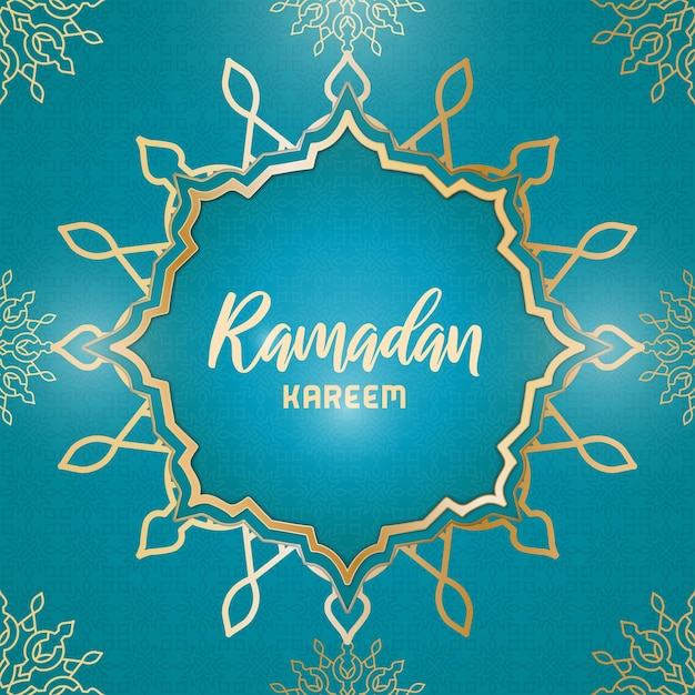 Ramadan Kareem Pozdrowienia Tło Z Luksusowym Ornamentem