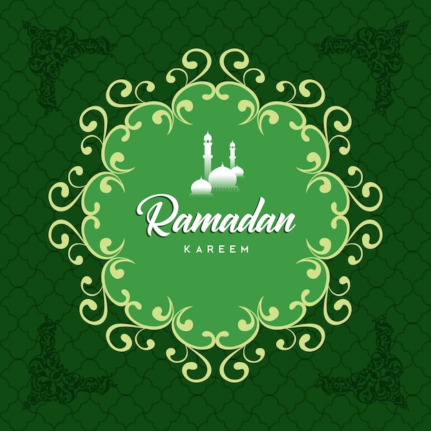 Ramadan Kareem Pozdrowienie Tło Islamskie z arabskim wzorem