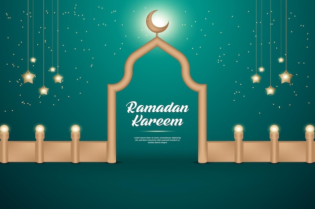 Ramadan Kareem Projekt tła wektorowego