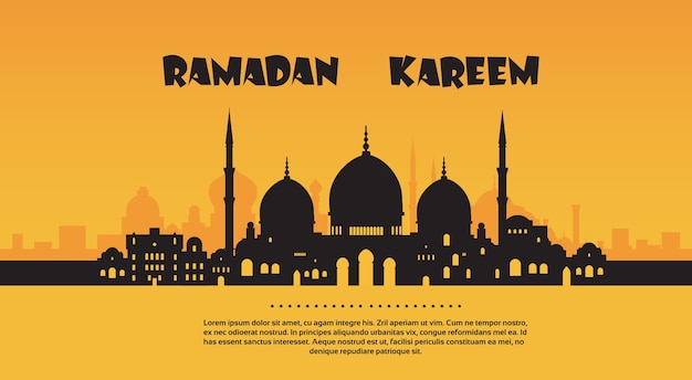 Ramadan Kareem Religia Muzułmańska święty Miesiąc Banner