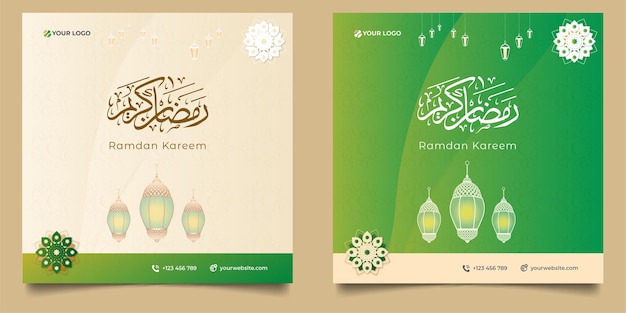 Plik wektorowy ramadan kareem social media post