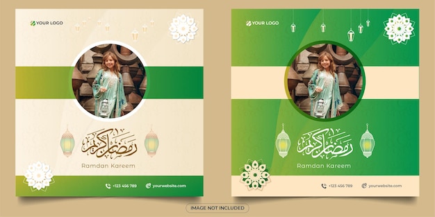 Plik wektorowy ramadan kareem social media post