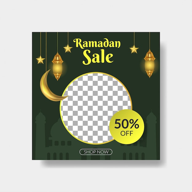 Ramadan Kareem Sprzedaż Szablon Mediów Społecznościowych Post