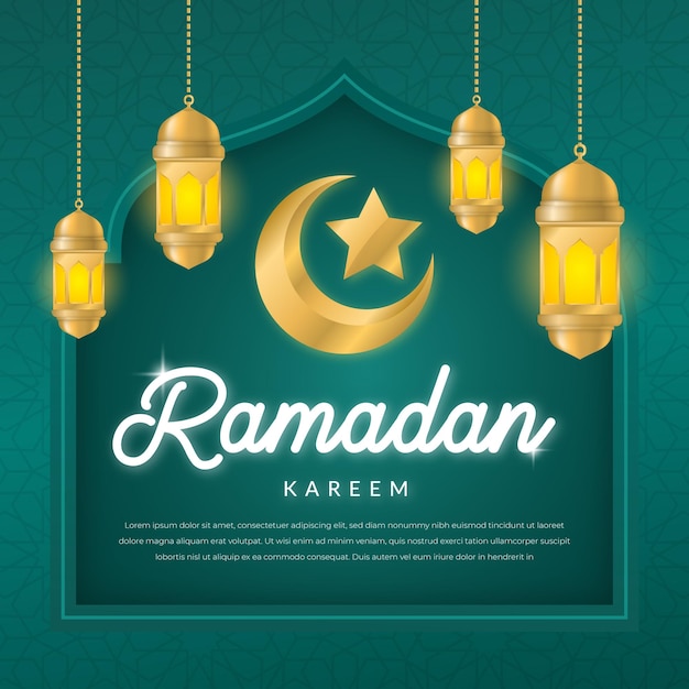 Ramadan Kareem Styl Premium Tła