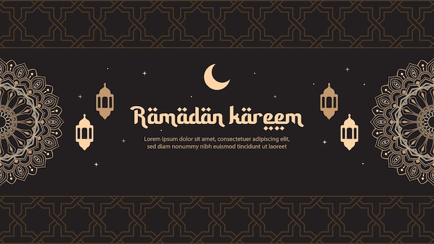 Plik wektorowy ramadan kareem tło kartki z pozdrowieniami.