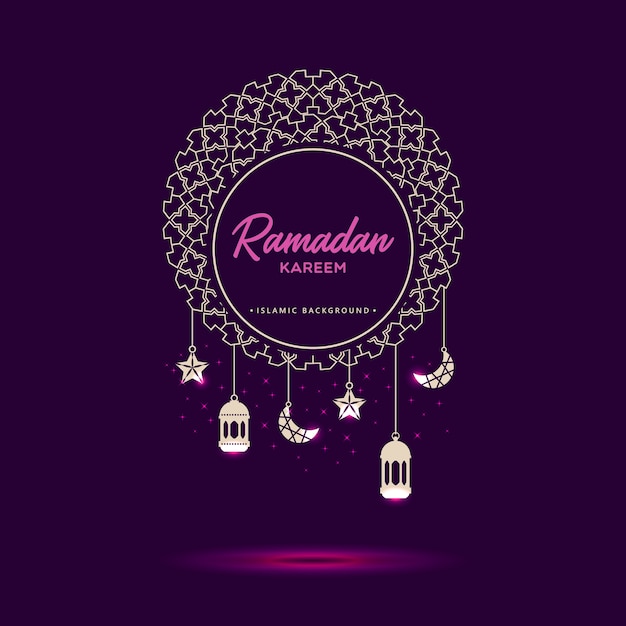 Ramadan Kareem Tło Z Mandali Wzór