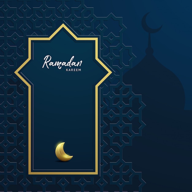 Plik wektorowy ramadan kareem tło z meczetu