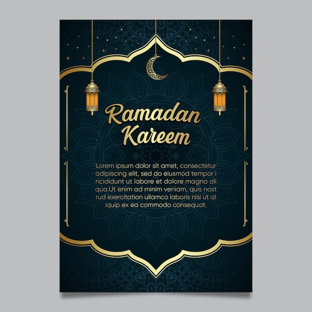 Ramadan Kareem Tło Z Ozdobnymi Ornamentami