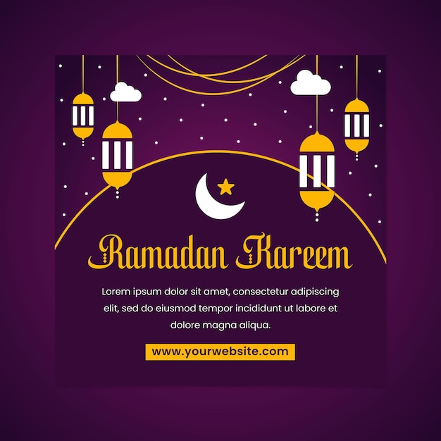 Plik wektorowy ramadan kareem tradycyjne święto islamskie social media post design template