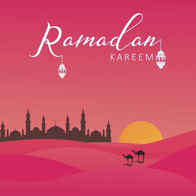 Ramadan Kareem Transparent Wektor Ilustracja