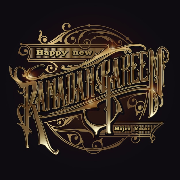 Ramadan Kareem Typografia