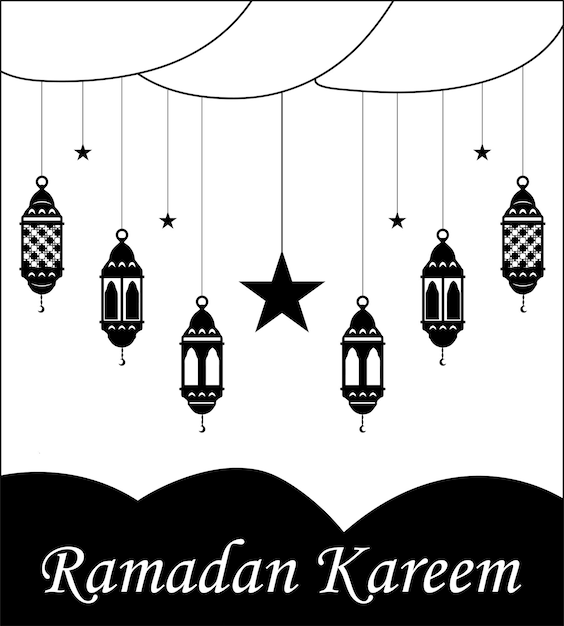 Plik wektorowy ramadan kareem wektor projektowania sylwetki mediów społecznościowych