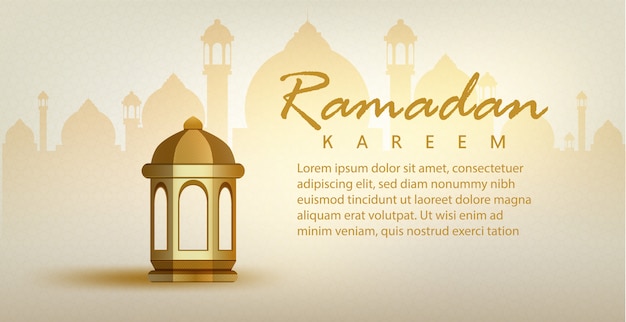 Ramadan Kareem Z Złotym Lampionem, Tło