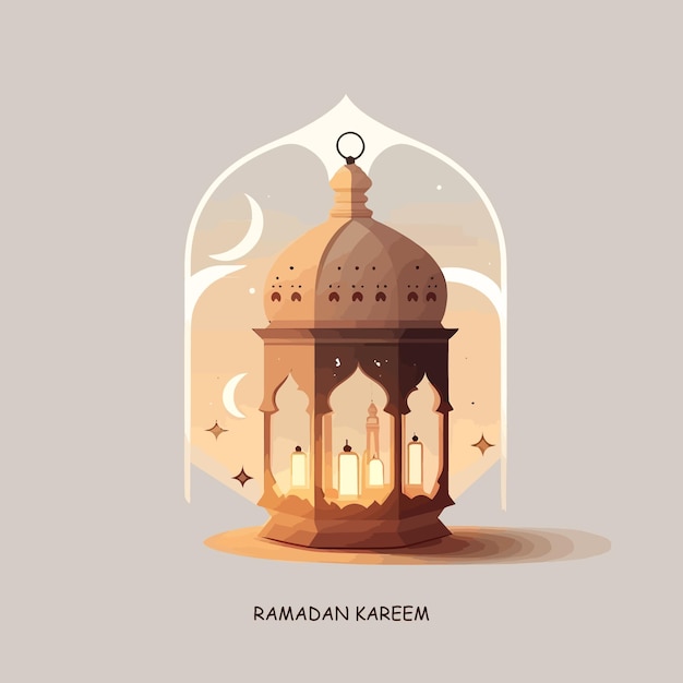 Ramadan Lampa W Islamskim Projektowym Ilustracyjnym Tle