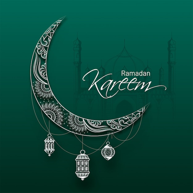 Ramadan Mubarak Concept.