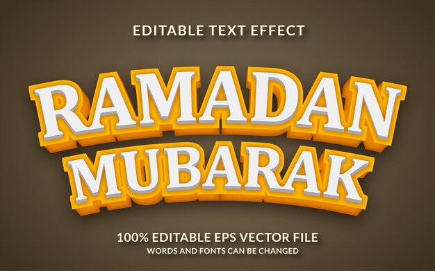 Ramadan Mubarak Edytowalny Efekt Tekstowy