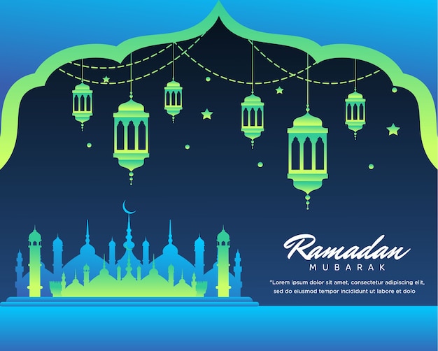 Ramadan Mubarak Islamskie tło