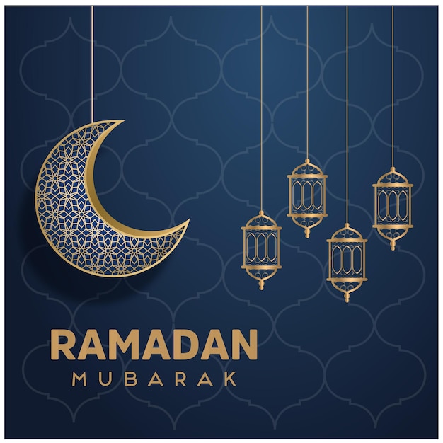 Plik wektorowy ramadan mubarak kareem kartki świąteczne życzenia modlić się ramzan