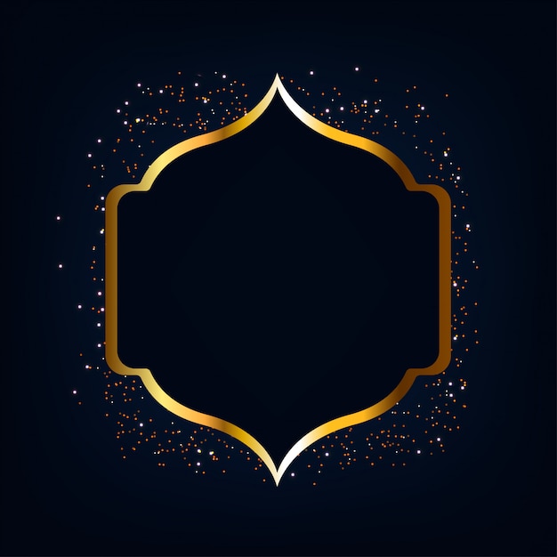 Ramadan Mubarak Złoty Brokat Tło