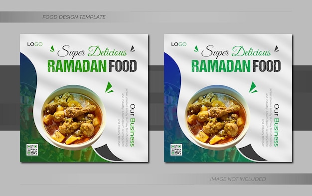 Ramadan Oferta Specjalna Restauracja Menu żywności Post W Mediach Społecznościowych Lub Projekt Szablonu Banera Na Instagramie