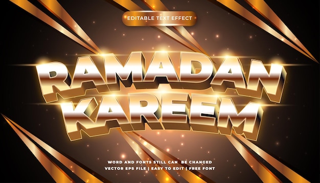 Ramadan Połysk Edytowalny Efekt Tekstowy