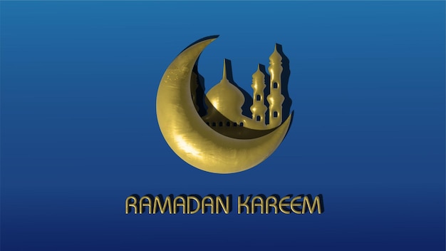 Ramadan Powitanie Plakat Projekt 3d