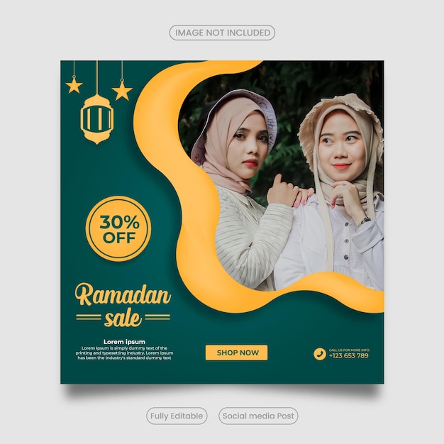 Ramadan Sprzedaż Szablon Postów W Mediach Społecznościowych Do Postów W Mediach Społecznościowych I Reklam Internetowych