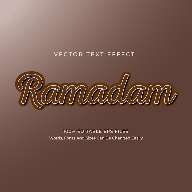 Ramadan Text Effect W Pełni Edytowalny Plik Eps