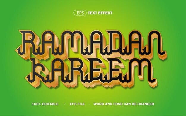 RAMADAN TEXT STYLE EPS FILE EDITABLE TEXT EFFECT